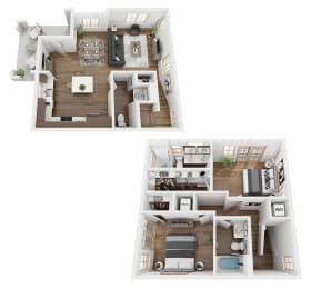 2 beds, 2.5 baths, 1,266 sqft, $4,045