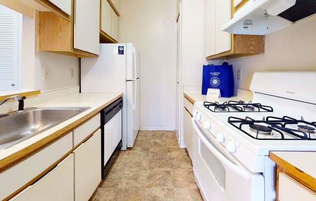 Gas Range and Dishwasher In Kitchen at Hampton Lakes Apartments, Walker, MI