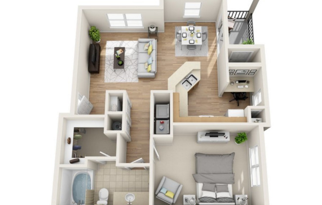 1 bed, 1 bath, 797 sqft, $1,186