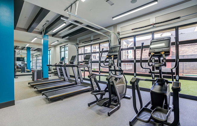 a photo of the exercise equipment in the gym at penn state behrend
