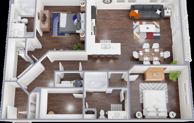 2 beds, 2 baths, 1,116 sqft, $2,279