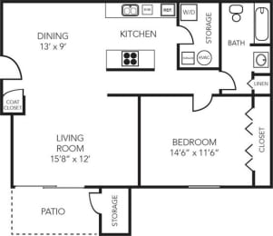 1 bed, 1 bath, 803 sqft, $1,185