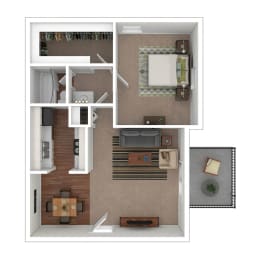 1 bed, 1 bath, 800 sqft, $1,343