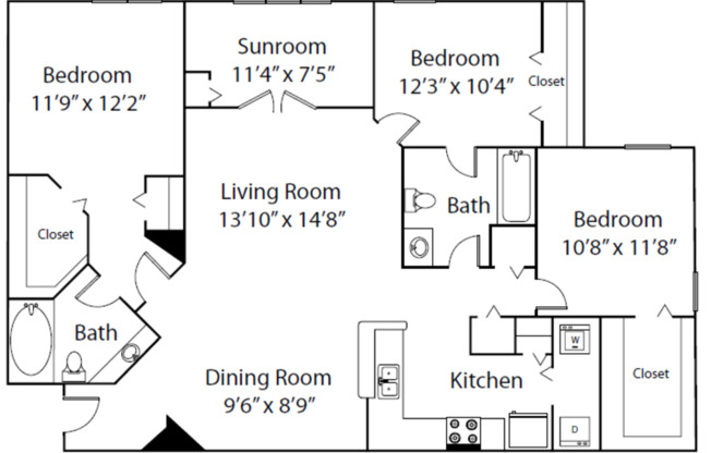 3 beds, 2 baths, 1,349 sqft, $2,051