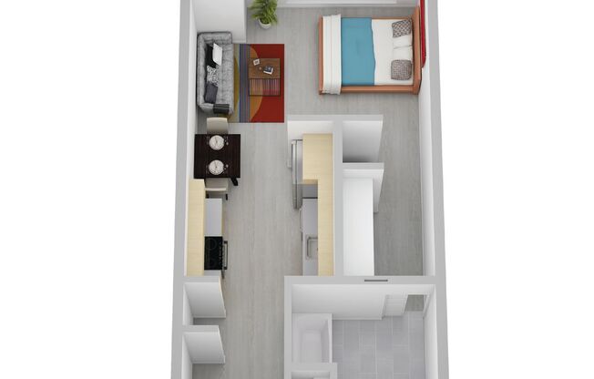 Studio, 1 bath, 528 sqft, $1,070, Unit 2530-209