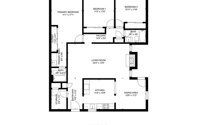 3 beds, 2 baths, 1,350 sqft, $1,455, Unit 201