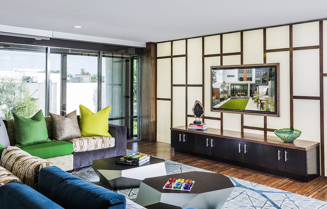 Cozy Resident Lounge with Flatscreen TV