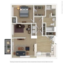 1 bed, 1 bath, 889 sqft, $1,932
