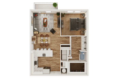 1 bed, 1 bath, 896 sqft, $1,490
