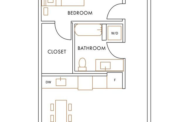 1 bed, 1 bath, 807 sqft, $2,300, Unit 202