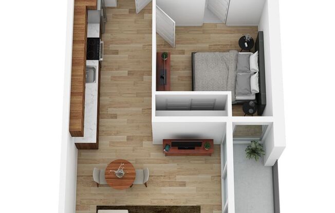 1 bed, 1 bath, 635 sqft, $3,195, Unit 801