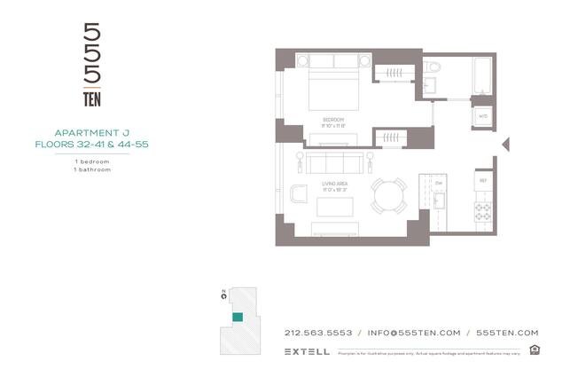 1 bed, 1 bath, $5,850, Unit 49J