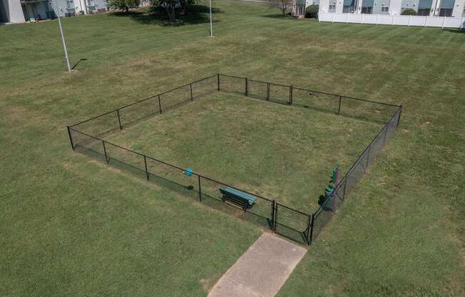 an aerial view of a baseball diamond in the middle of a grassy field at The Madison Franklin, Tennessee