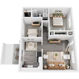 2 beds, 1 bath, 800 sqft, $1,558