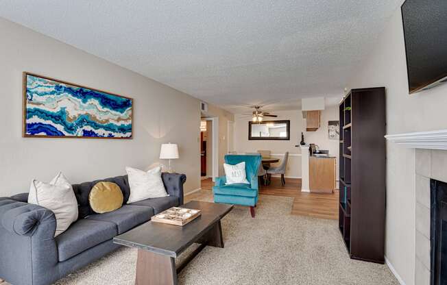 Spacious Living Room at Bardin Oaks, Arlington, TX