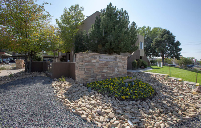 Exterior and landscaping at Villas de la Terraza Apartments in Albuquerque NM October 2020