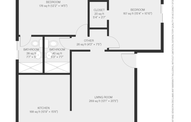 2 beds, 2 baths, 950 sqft, $4,870.8, Unit A