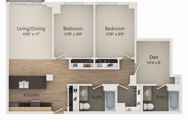 3 beds, 2 baths, $3,375, Unit 211