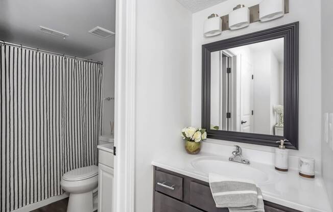 Large Soaking Tub With Tile Backslash at Timber Glen Apartments, Batavia, Ohio