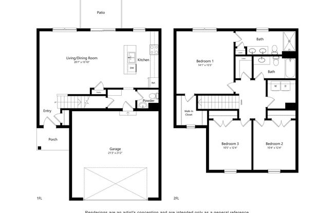 3 beds, 2.5 baths, 1,563 sqft, $1,999, Unit 1082 Bristlecone Dr