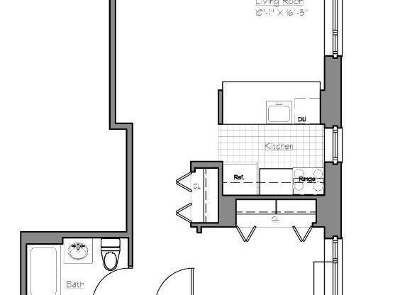 Studio, 1 bath, $5,250, Unit 6G