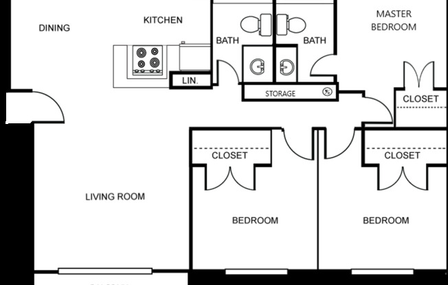 3 beds, 2 baths, 1,014 sqft, $2,745, Unit 130