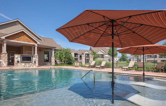 Poolside Relaxing Chair at Stonepost Ranch, Overland Park, Kansas