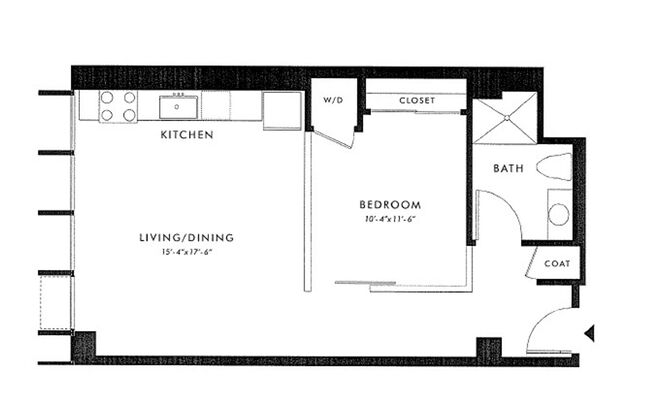 1 bed, 1 bath, 645 sqft, $2,515, Unit 0301