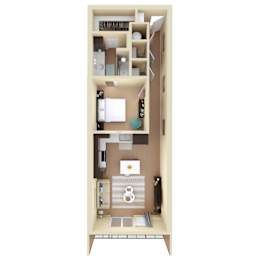 1 bed, 1 bath, 724 sqft, $2,559