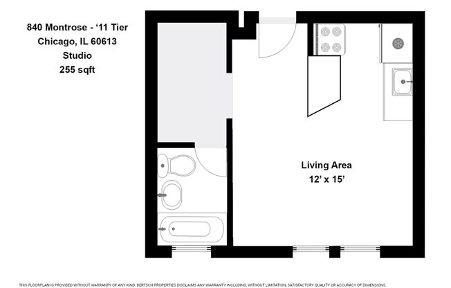 Studio, 1 bath, $995, Unit 840-511