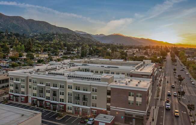 Aerial View at The Huntington Luxury Apartments in Duarte CA