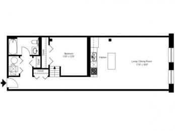 1 bed, 1 bath, $2,174