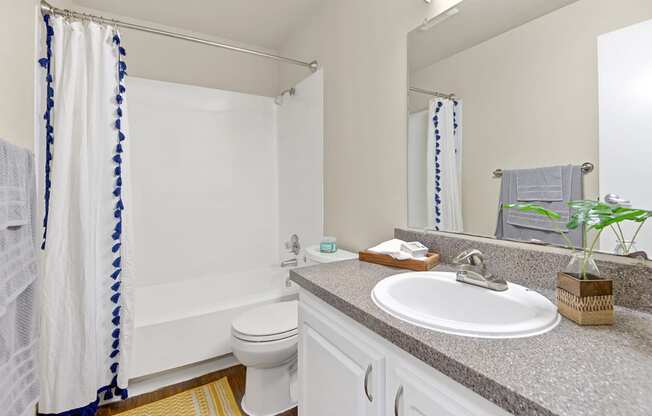 our apartments offer a bathroom with a bathtub