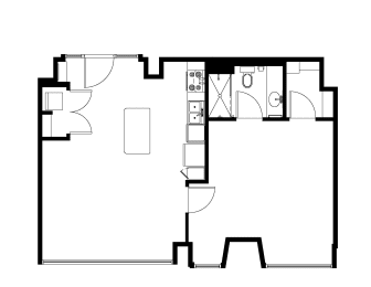 1 bed, 1 bath, 843 sqft, $1,288