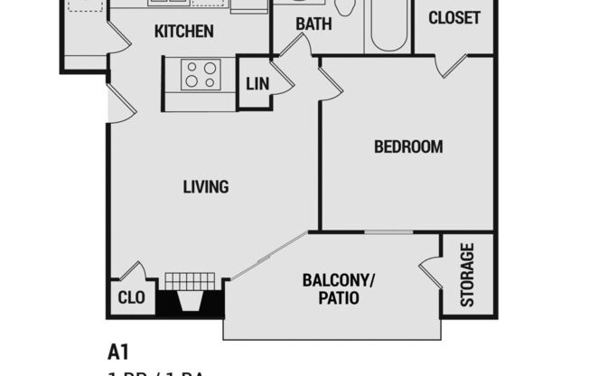1 bed, 1 bath, 600 sqft, $949