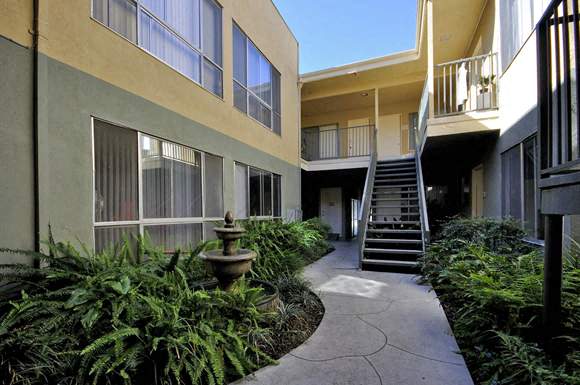 Atrium Court exterior building pathway