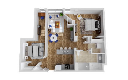 2 beds, 1 bath, 978 sqft, $1,950
