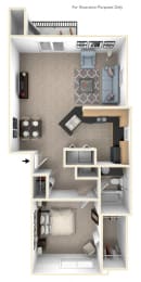 1 bed, 1 bath, 810 sqft, $1,212
