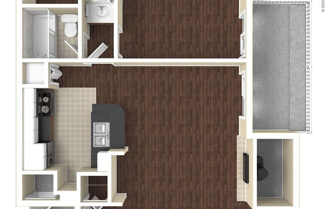 1 bed, 1 bath, 683 sqft, $900