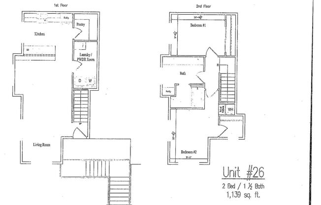 2 beds, 1.5 baths, 878 sqft, $1,750, Unit 26