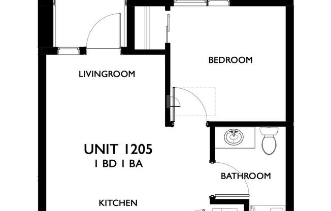 1 bed, 1 bath, 503 sqft, $1,495, Unit 1204