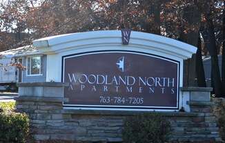 Woodland North Apartments signage