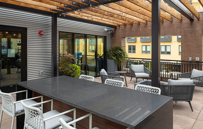 Outdoor Patio at Kesler Apartments, Fargo, North Dakota 58102