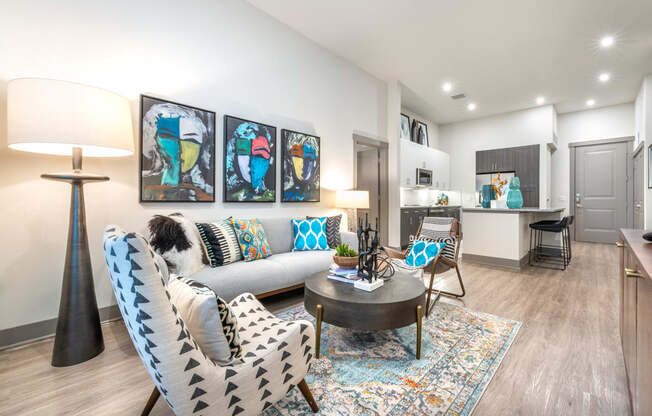 Live In Luxury and Enjoy a Spacious Living Room at The Bridge at McKinney, McKinney, Texas, 75069