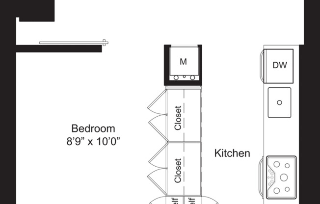 Studio, 1 bath, 593 sqft, $2,445, Unit 3106