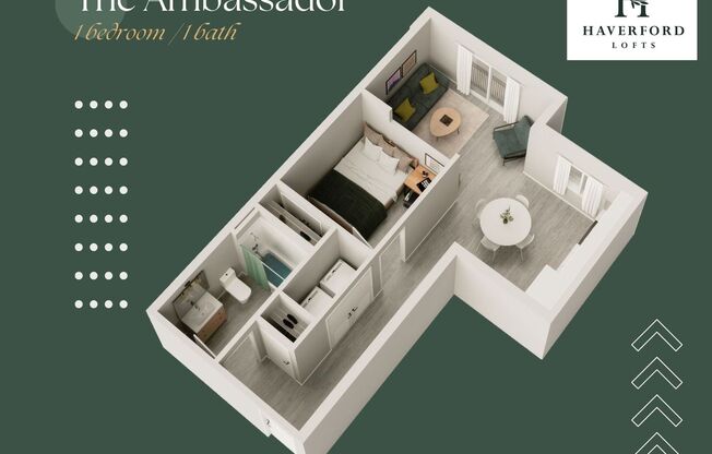 1 bed, 1 bath, 505 sqft, $1,500, Unit 3B