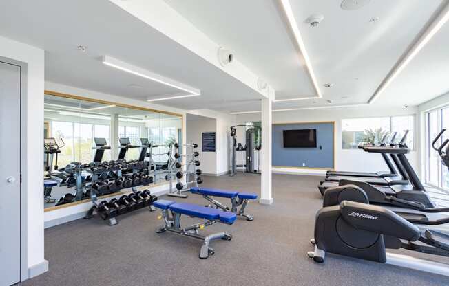 Fitness and wellness studio at The Chandler in North Hollywood