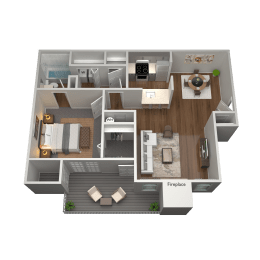 1 bed, 1 bath, 807 sqft, $1,184