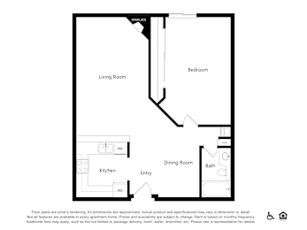 1 bed, 1 bath, 732 sqft, $2,363