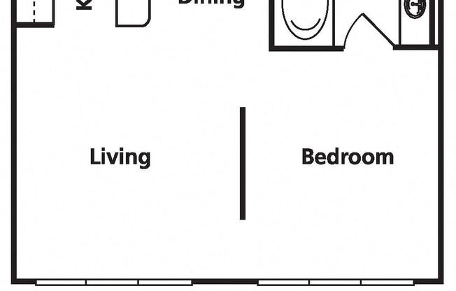 1 bed, 1 bath, $1,301